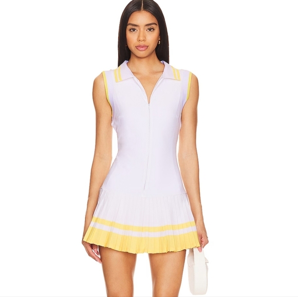 New!Beach Riot Bria Tennis Dress in White Sand. - Picture 2 of 16